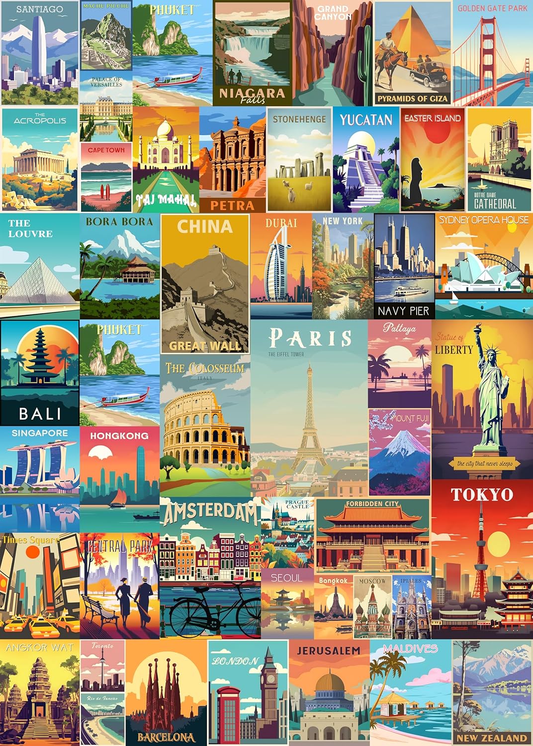Puzzle Map World - Jigsaw Puzzles for Adults 1000/500/300pcs Vintage
