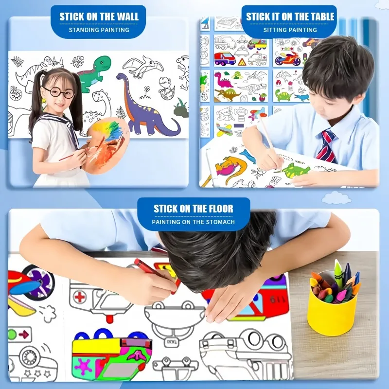 Kids Coloring Paper Roll Stick - Kids Education Laptop review and price