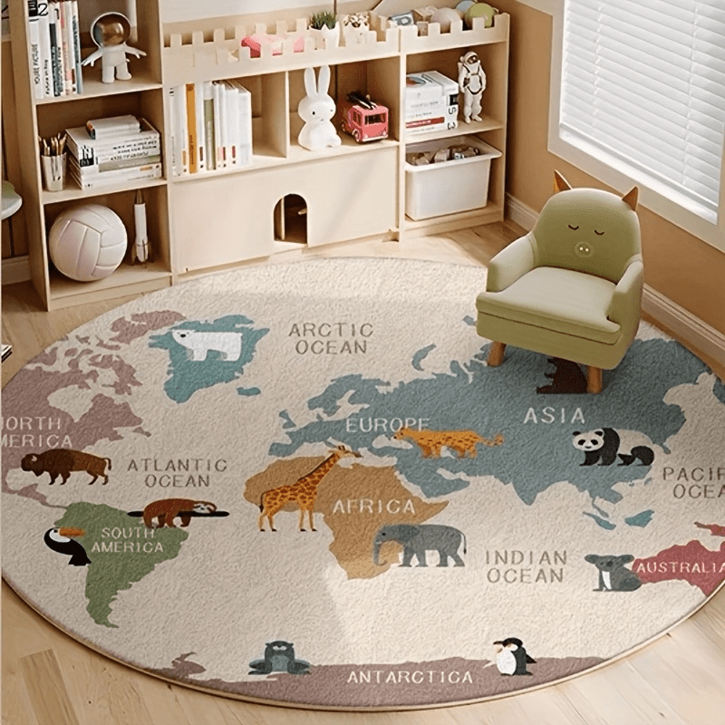 Kids World Map Rug Plush Play  - Kids Education World review and price