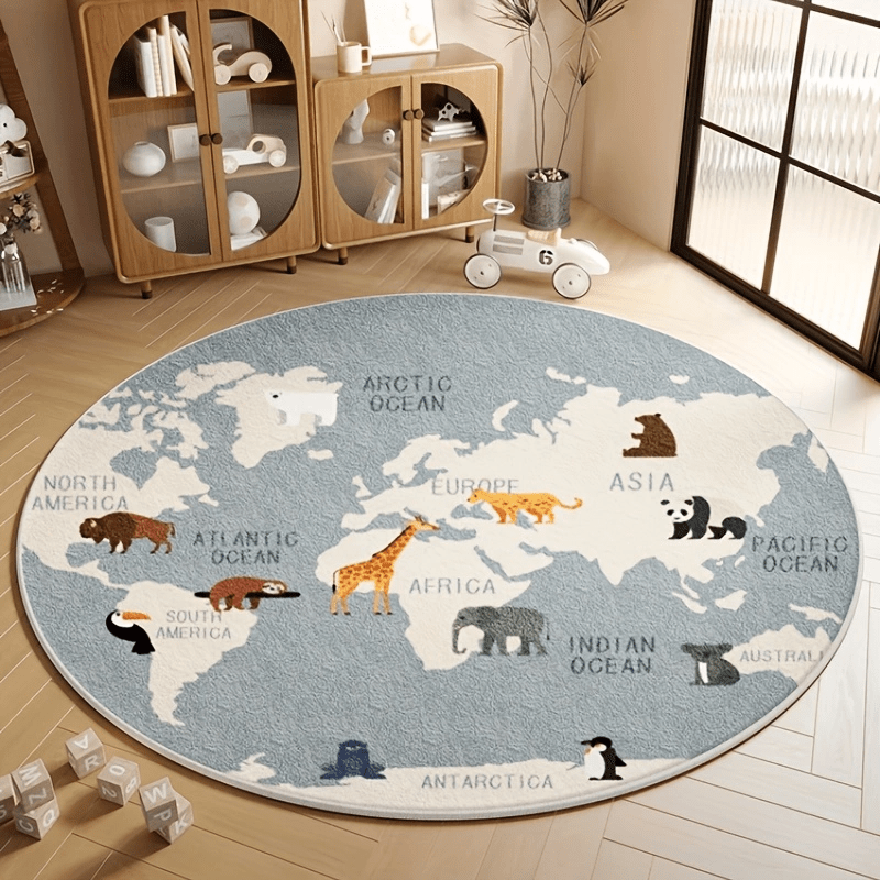 Kids World Map Rug Plush Play  - Kids Education World review and price