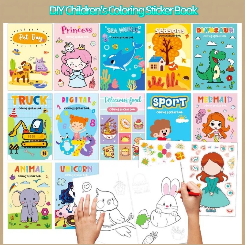 Coloring Book Children Sticker - Kids Education Laptop review and price