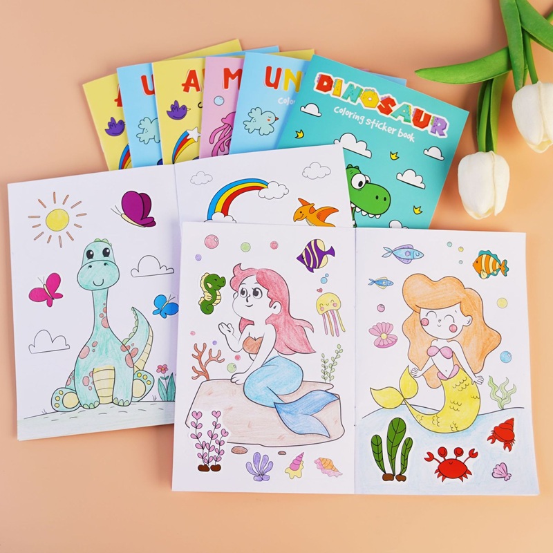 Coloring Book Children Sticker - Kids Education Laptop review and price